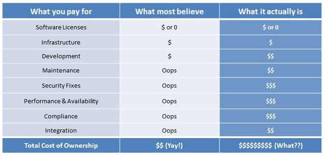 Real TCO of building a software