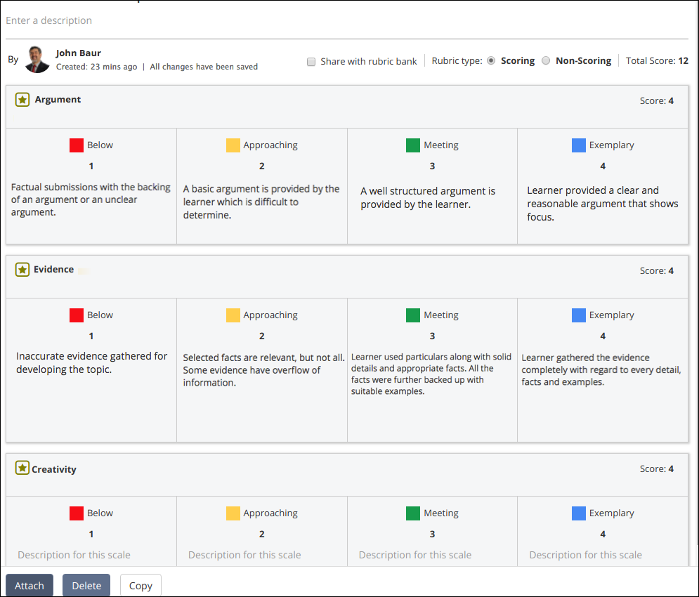 Rubric Support-1